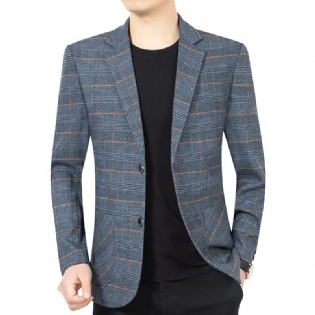 2023 Forår Og Efterår Blazer Mænds Afslappet Plaid Trend