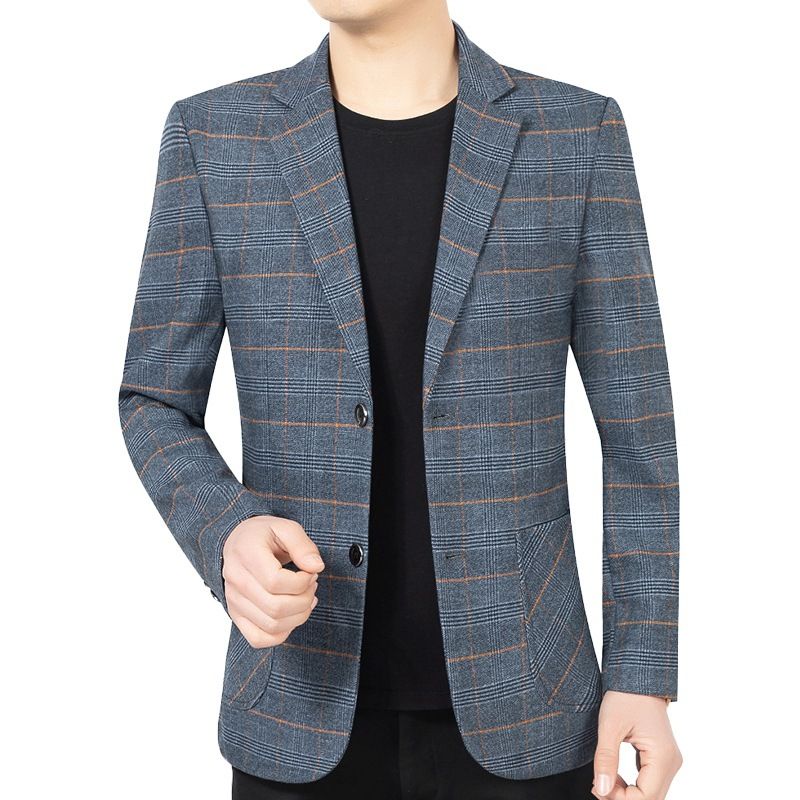 2023 Forår Og Efterår Blazer Mænds Afslappet Plaid Trend