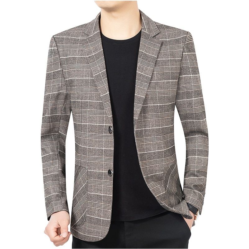 2023 Forår Og Efterår Blazer Mænds Afslappet Plaid Trend