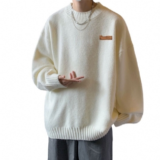 2023 Herre Sweater Med Rund Hals Løs Indvendig Trendy Tyk