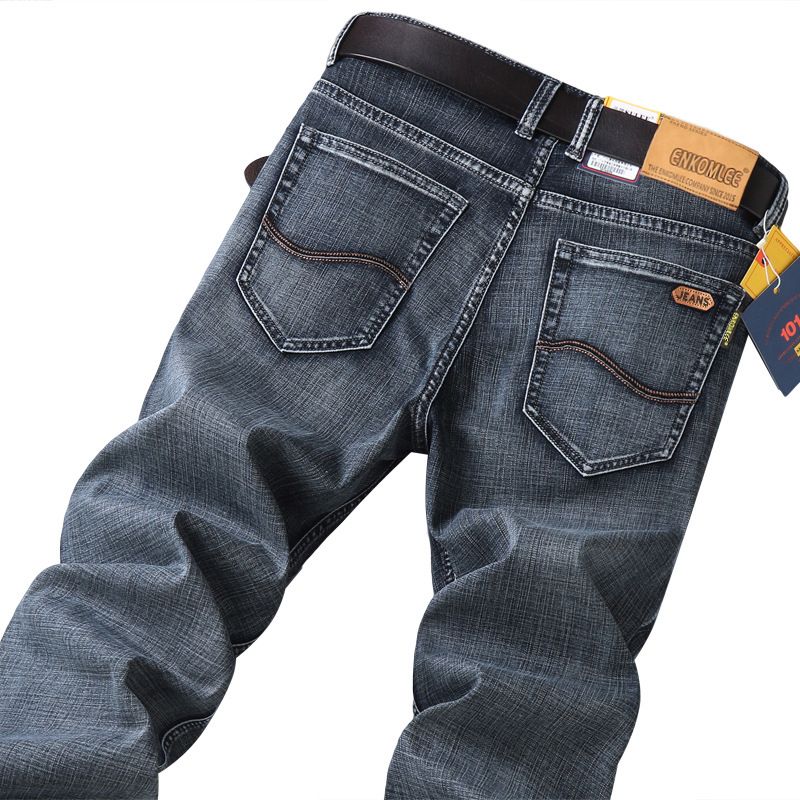 2023 Jeans Til Mænd Lige Slim Fit Stretch Casual