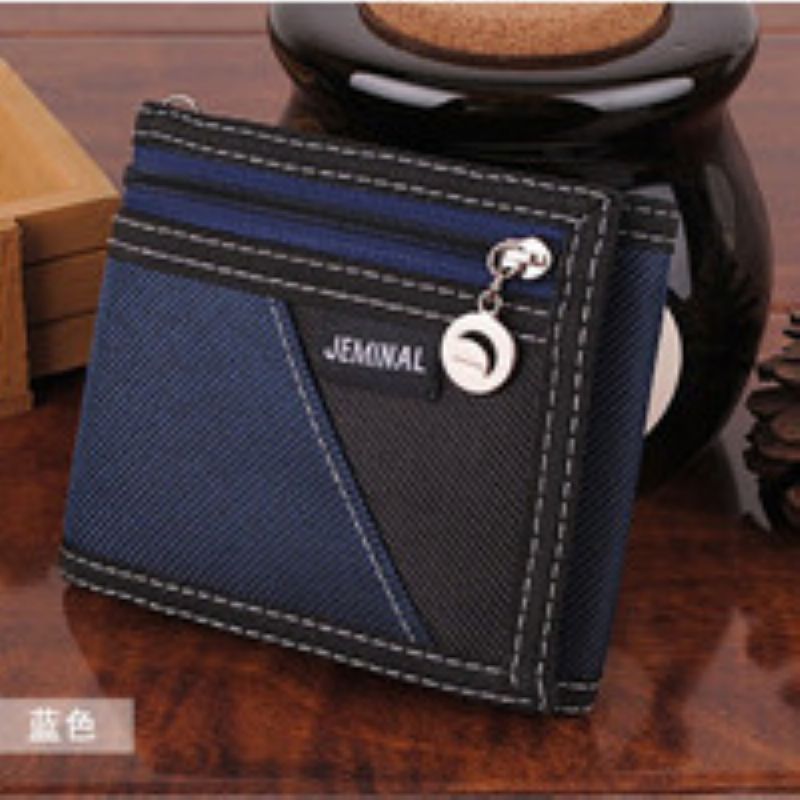 2023 New Retro Short Jamie Road Canvas Wallet Mænd Trifold Student Stof