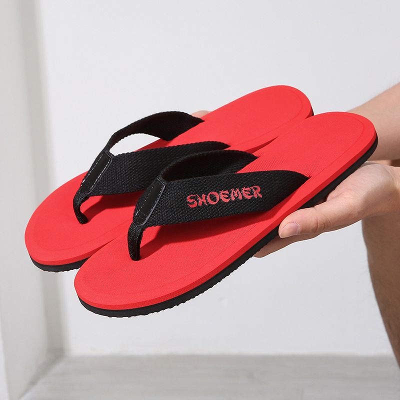 2023 Nye Sommer Mænds Gummi Strandflip Flops Mode Sandaler Hjemmesko Sko