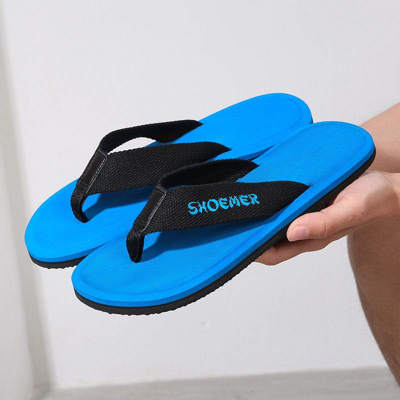 2023 Nye Sommer Mænds Gummi Strandflip Flops Mode Sandaler Hjemmesko Sko