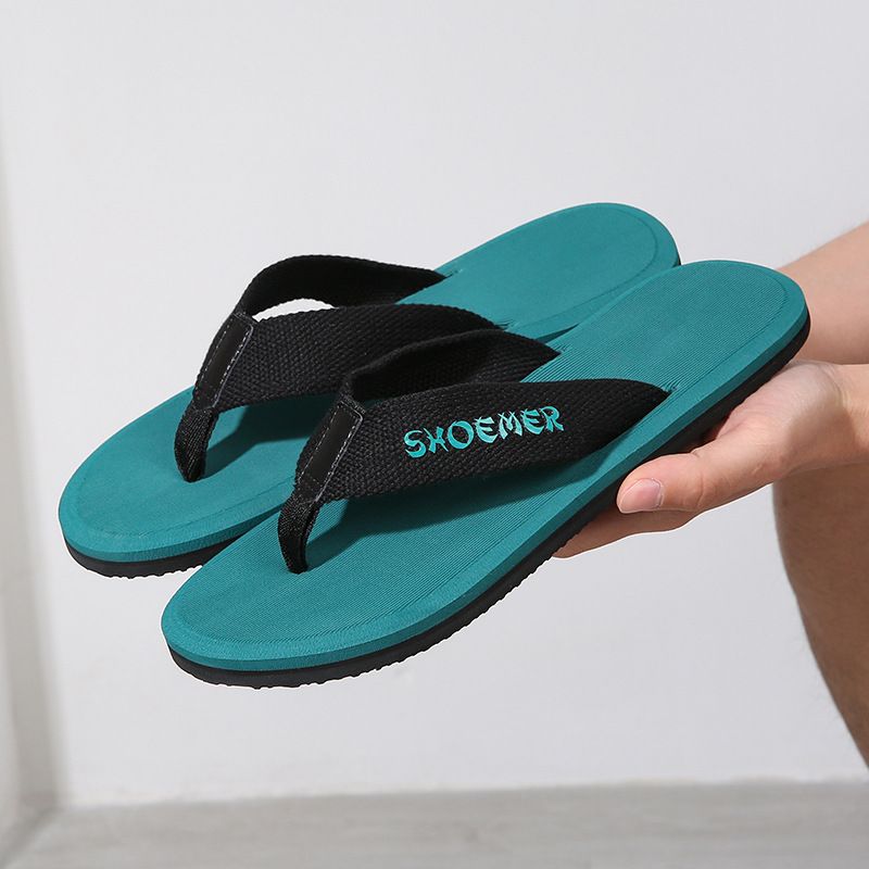 2023 Nye Sommer Mænds Gummi Strandflip Flops Mode Sandaler Hjemmesko Sko