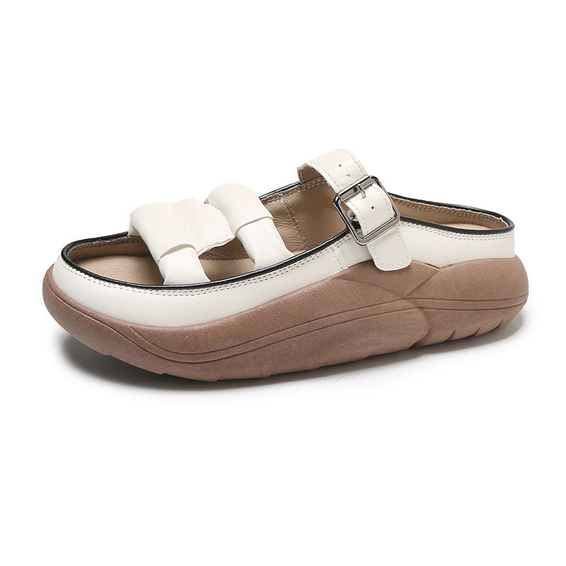 2023 Sommer Nye Slip-on Sandaler Dame Platform Hjemmesko Retro Casual Strandsko