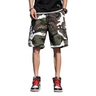 2023 Sommer Tooling Shorts Herre Camouflage Fem Point Løs Afslappet Sportsstrand