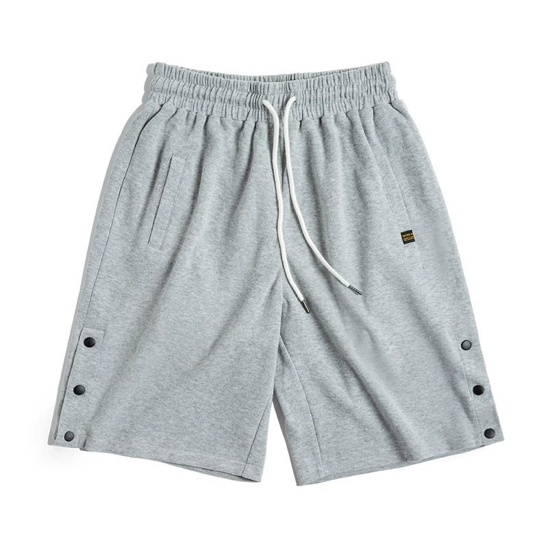 Arbejdstøj Retro Loose Knit Sweat Shorts Sort Side Breasted Five Points