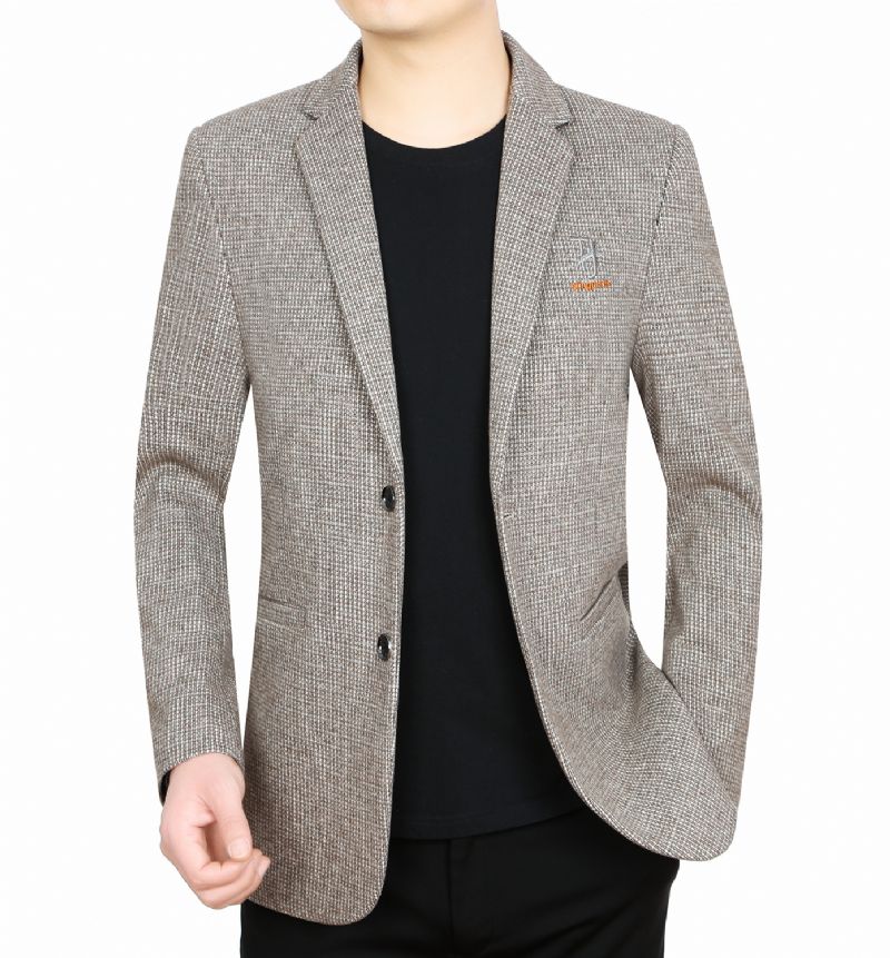 Autumn Blazers Mænds Casual Single Row To Knapper Lysebrun