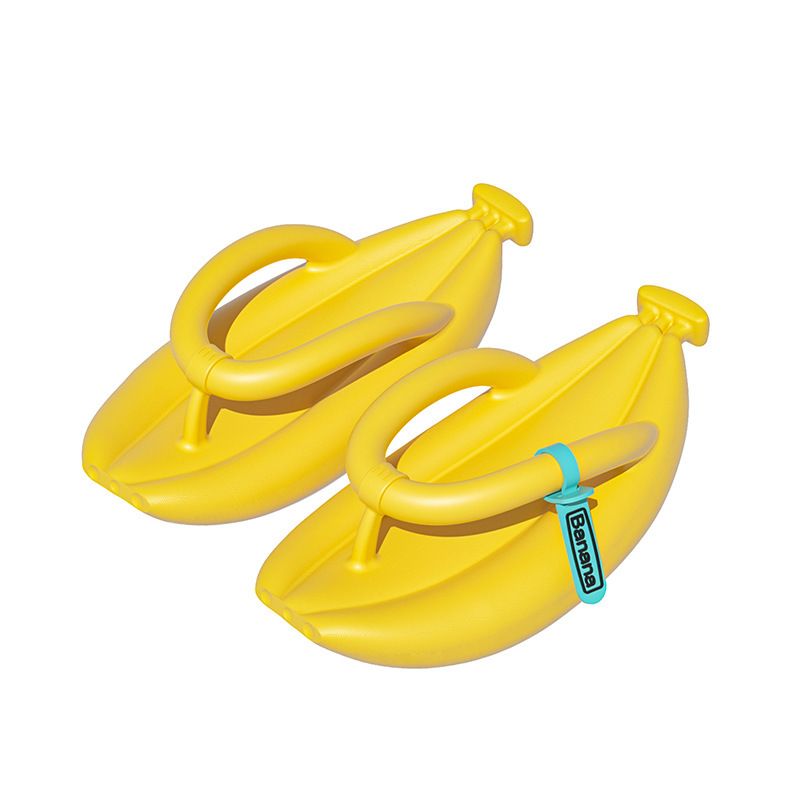 Bananflip-flops Med Tyk Sål Herremodetrend Par Strandsandaler Hjemmesko Dame Sommer