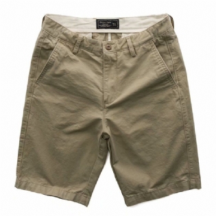 Cargo Shorts Ensfarvet Fashion Trend Fempunkts Casual Bukser