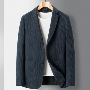 Casual Blazers Herre Efterår Og Vinter Business Single Western Strikket Broderijakke