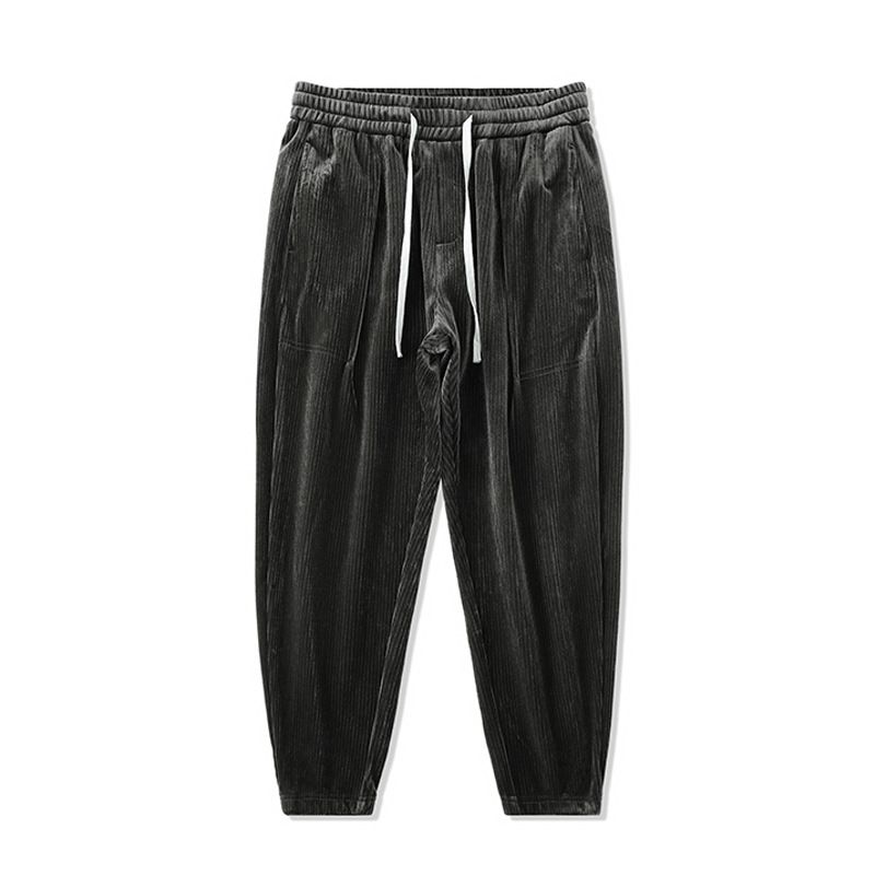 Corduroy Casual Bukser Mænds Løse Leggings Sweatpants Harem