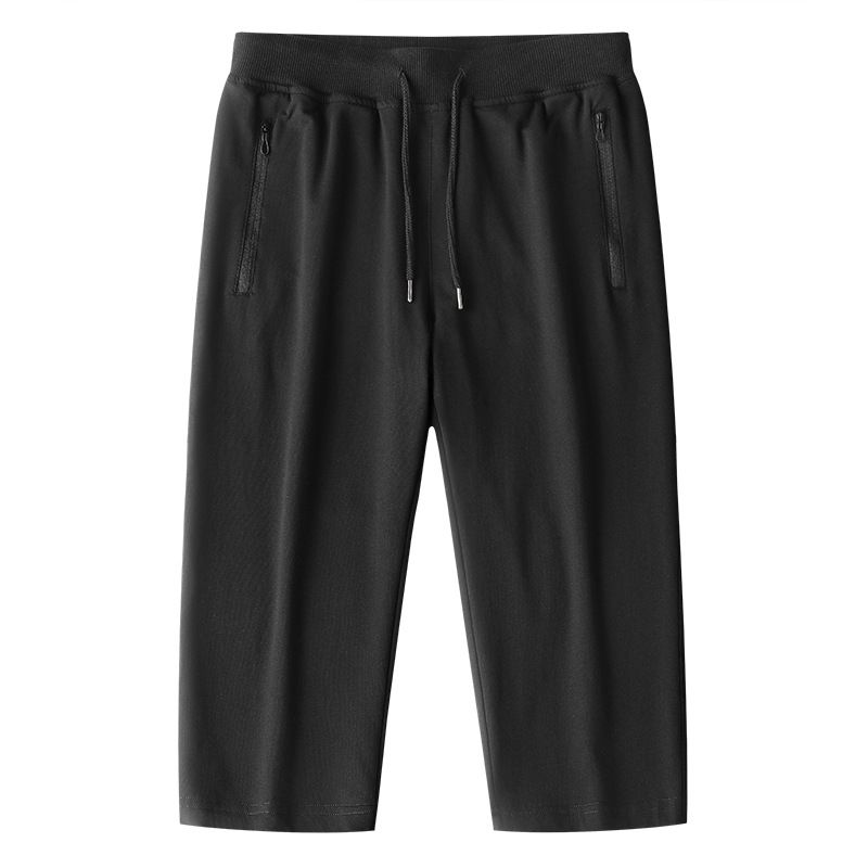 Cropped Bukser Herre Løse Sports Strikkede Lige Tynde Shorts