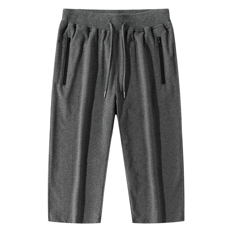 Cropped Bukser Herre Løse Sports Strikkede Lige Tynde Shorts