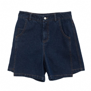 Dame Denim Shorts Brede Ben Ny Høj Talje Casual