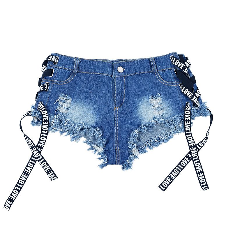 Dame Denim Shorts Høj Talje Flået Sexet Sommer