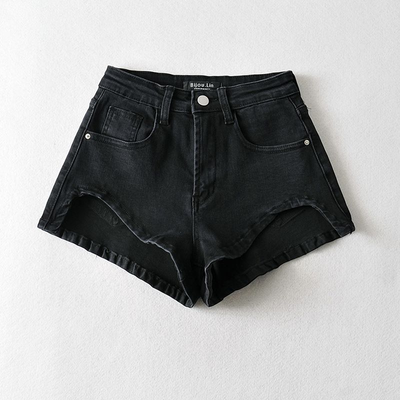 Dame Denim Shorts Med Lange Ben Trendy