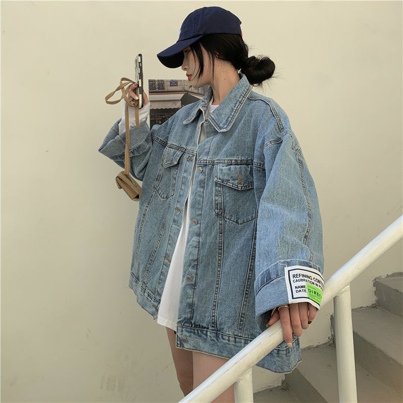 Dame Denimjakke Ny Loose Chic Jacket Top