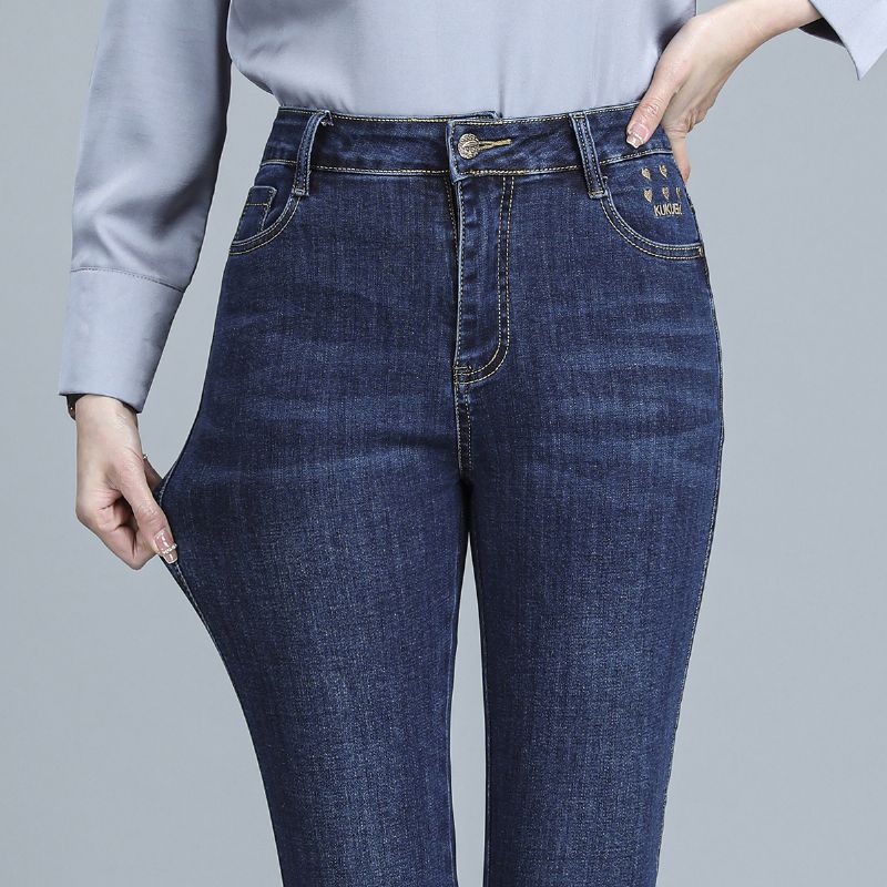 Dame Jeans Højtaljet Stretch Slim Fit