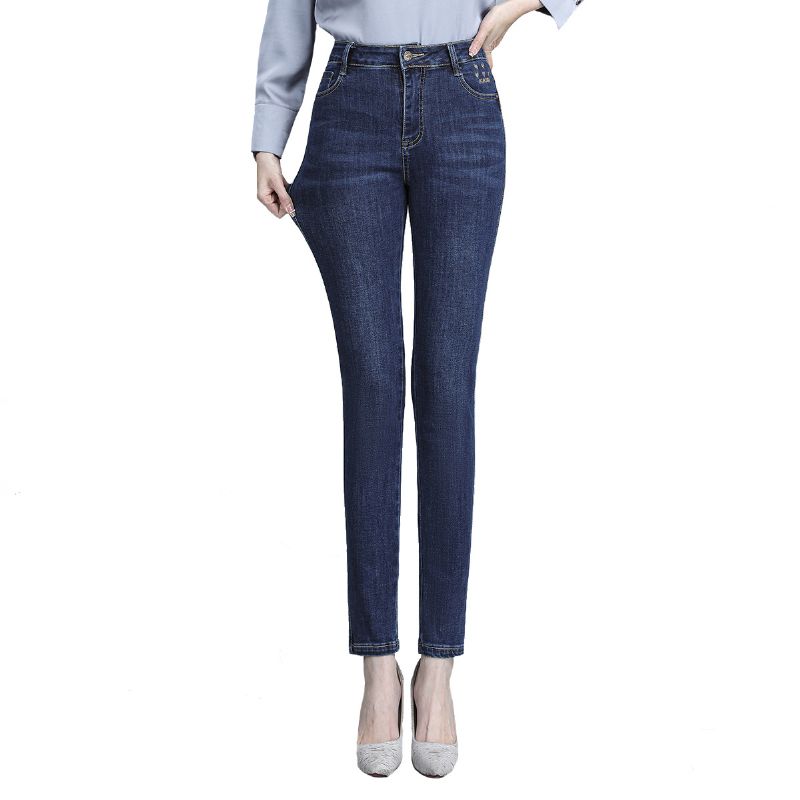 Dame Jeans Højtaljet Stretch Slim Fit