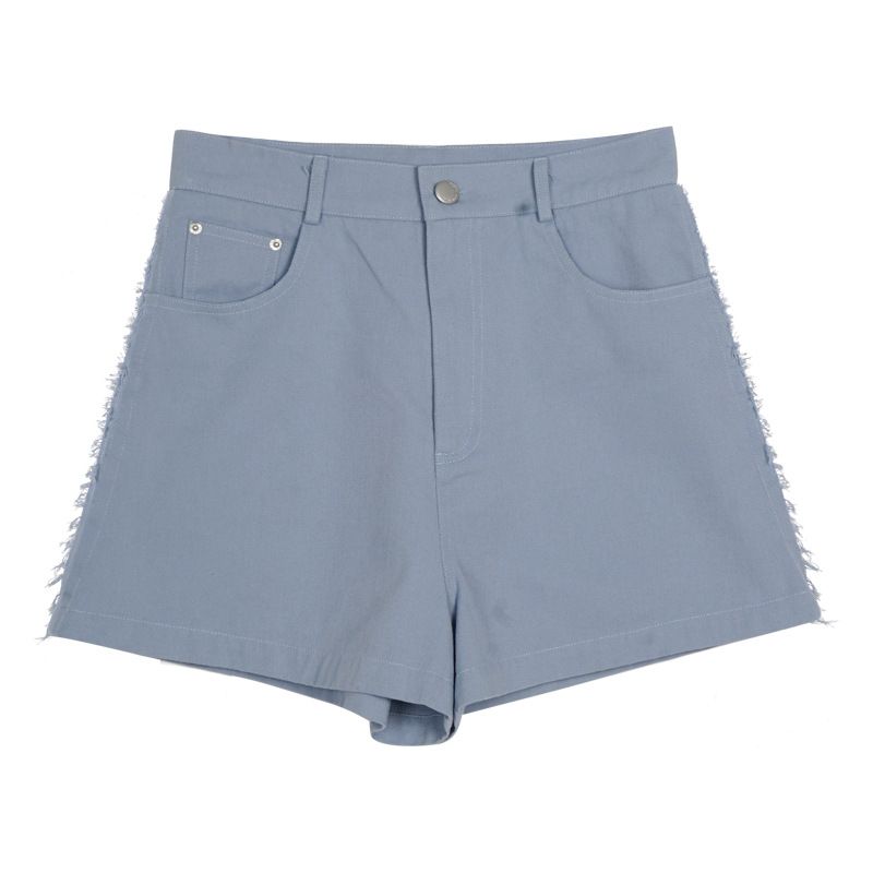 Dameshorts Højtaljet Loose Fit Lige