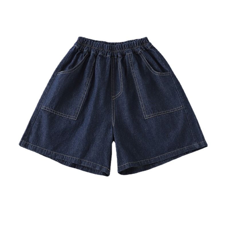 Dameshorts Topsømme Overdimensionerede Lommer Løse Casual Denim