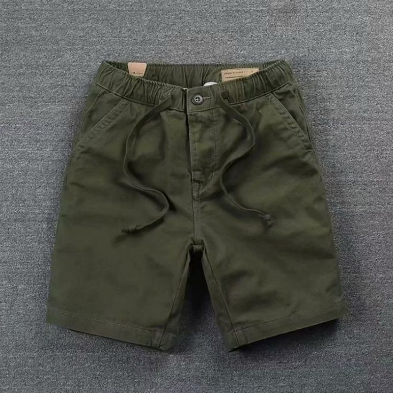 Elastisk Talje Casual Shorts 2023 Sommer Nye Mænd Ensfarvet Trendy Tether