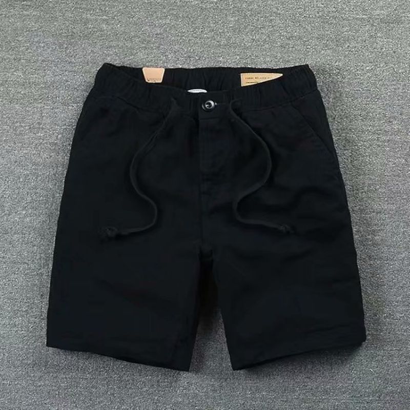 Elastisk Talje Casual Shorts 2023 Sommer Nye Mænd Ensfarvet Trendy Tether