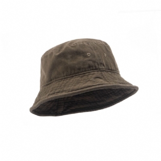 Ensfarvet Fiskerhat Mandlig Hip Hop Street Hat Retro Pot Hat