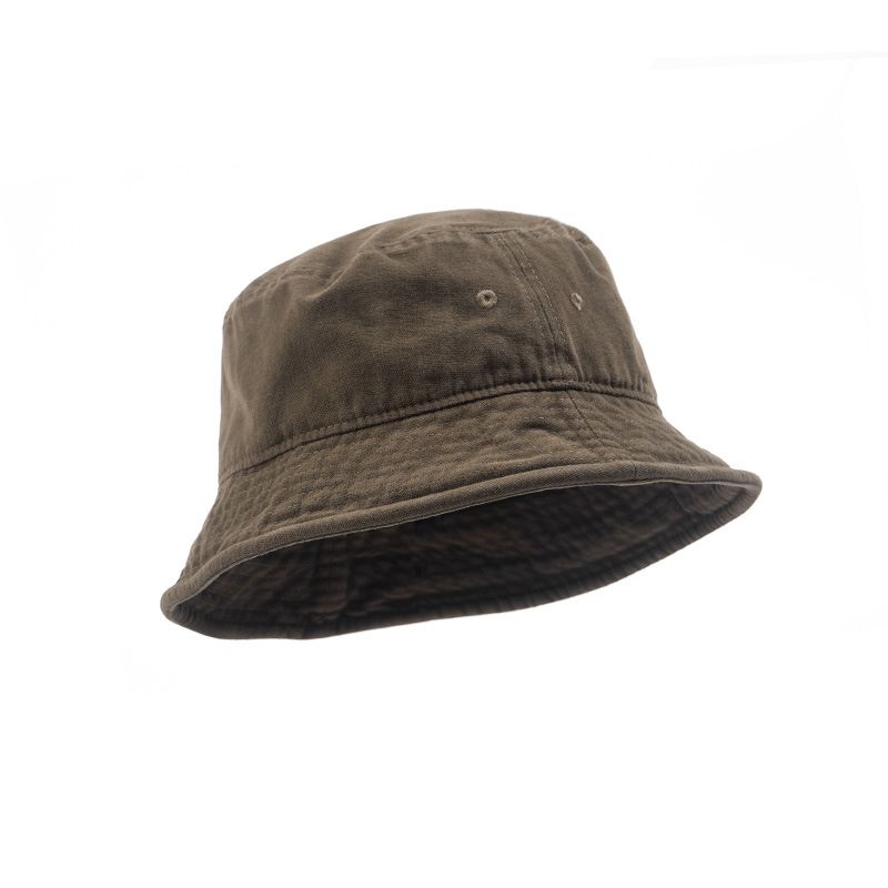 Ensfarvet Fiskerhat Mandlig Hip Hop Street Hat Retro Pot Hat