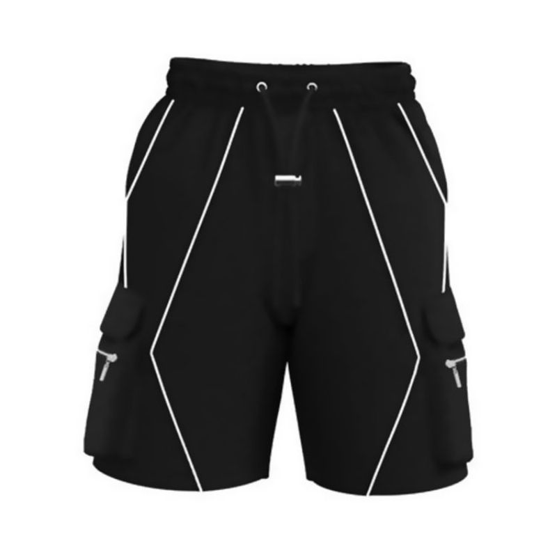 Ensfarvet Shorts Trend Mænds Sport Casual Fem Point