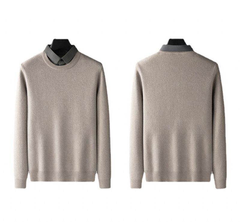 Falsk Trøje I To Dele Til Mænd Trendy Sweater Med Skjortekrave