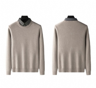 Falsk Trøje I To Dele Til Mænd Trendy Sweater Med Skjortekrave