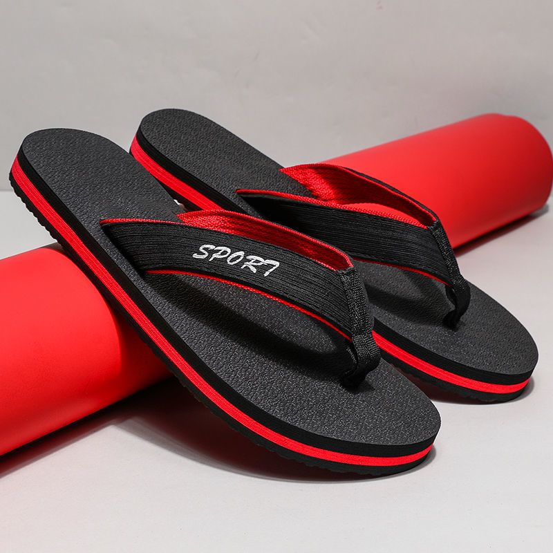 Flip-flops Med Tykke Såler Mænds Sommer-skridsikre Slidbestandige Trendy Flip-flop Strandsandaler Tøfler Sko