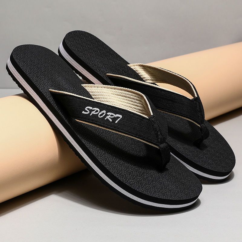 Flip-flops Med Tykke Såler Mænds Sommer-skridsikre Slidbestandige Trendy Flip-flop Strandsandaler Tøfler Sko