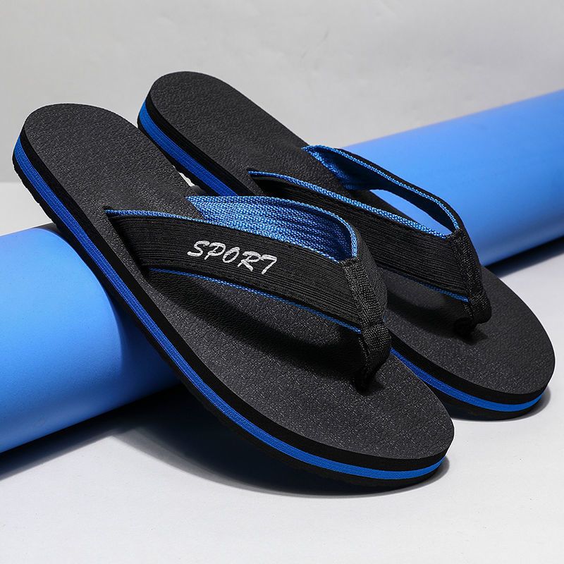 Flip-flops Med Tykke Såler Mænds Sommer-skridsikre Slidbestandige Trendy Flip-flop Strandsandaler Tøfler Sko