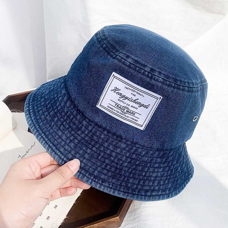 Forår Og Sommer Ny Hat Dame Denim Fiskehat Mode Personlig Bassin Hat Shopping Solhat Kvinde