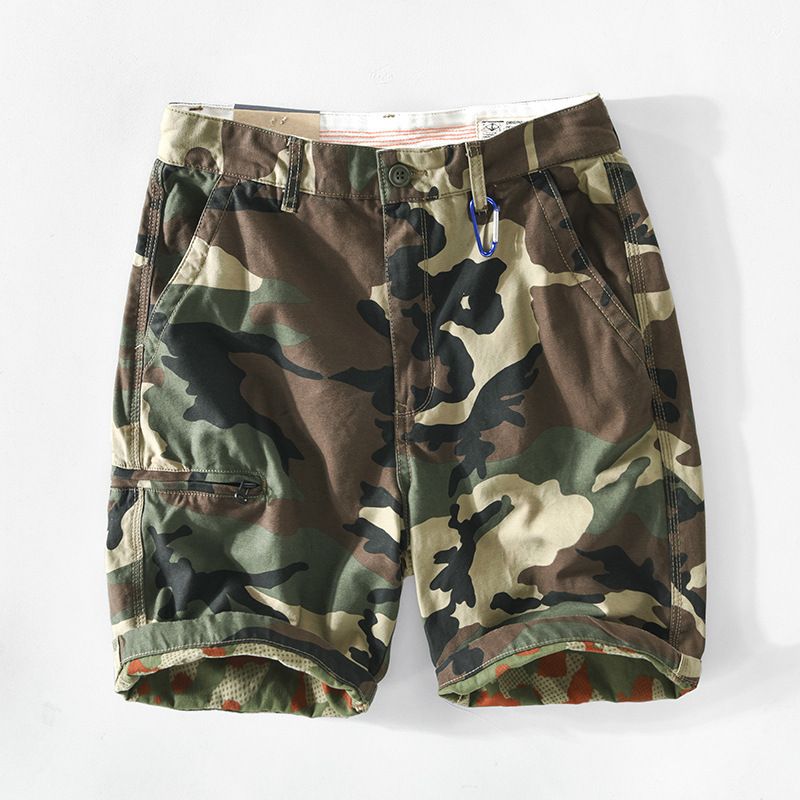 Herre Camouflage Afslappede Overalls Shorts