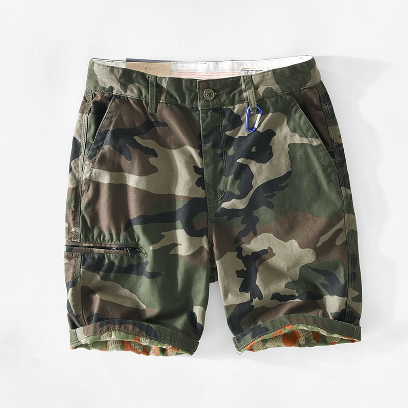 Herre Camouflage Afslappede Overalls Shorts