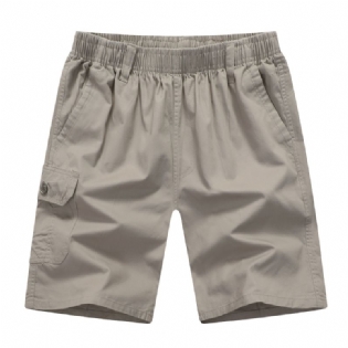 Herre Cargo Shorts Sommer Løs Bomuld Fem Point