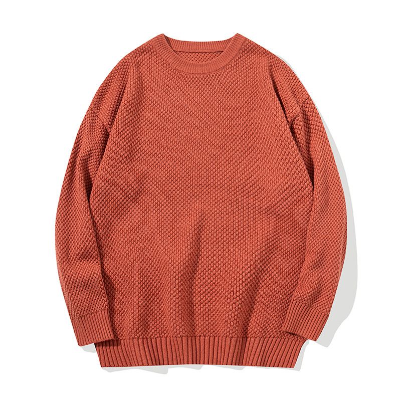 Herre Pullover Sweater Trend Ensfarvet Løs Tyk