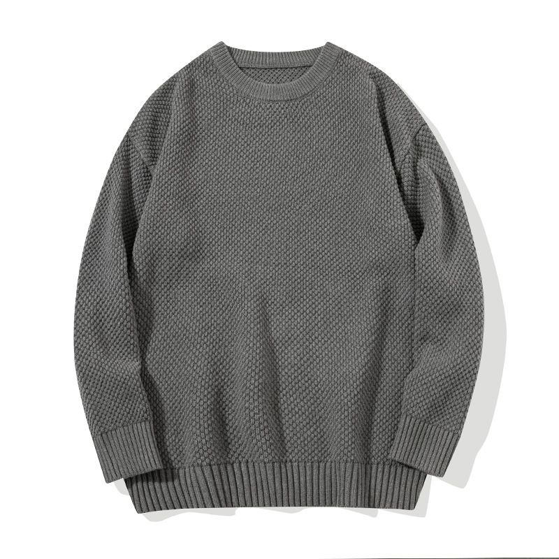 Herre Pullover Sweater Trend Ensfarvet Løs Tyk