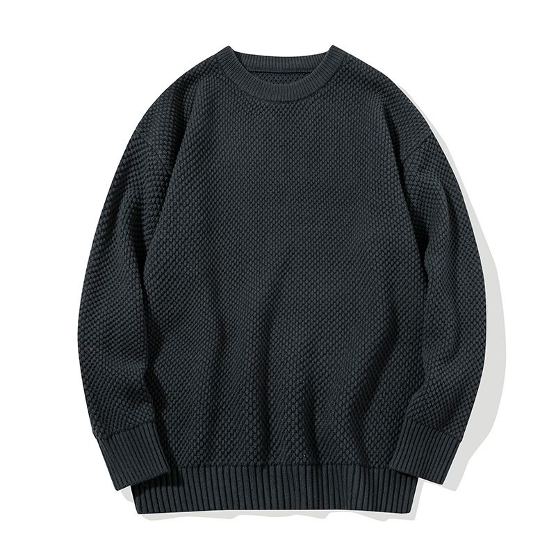 Herre Pullover Sweater Trend Ensfarvet Løs Tyk