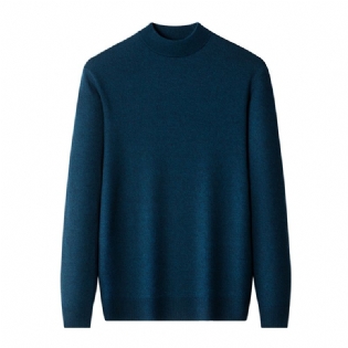 Herre Rullekrave Sweater Varm Dobbelt Revers Ensfarvet Base