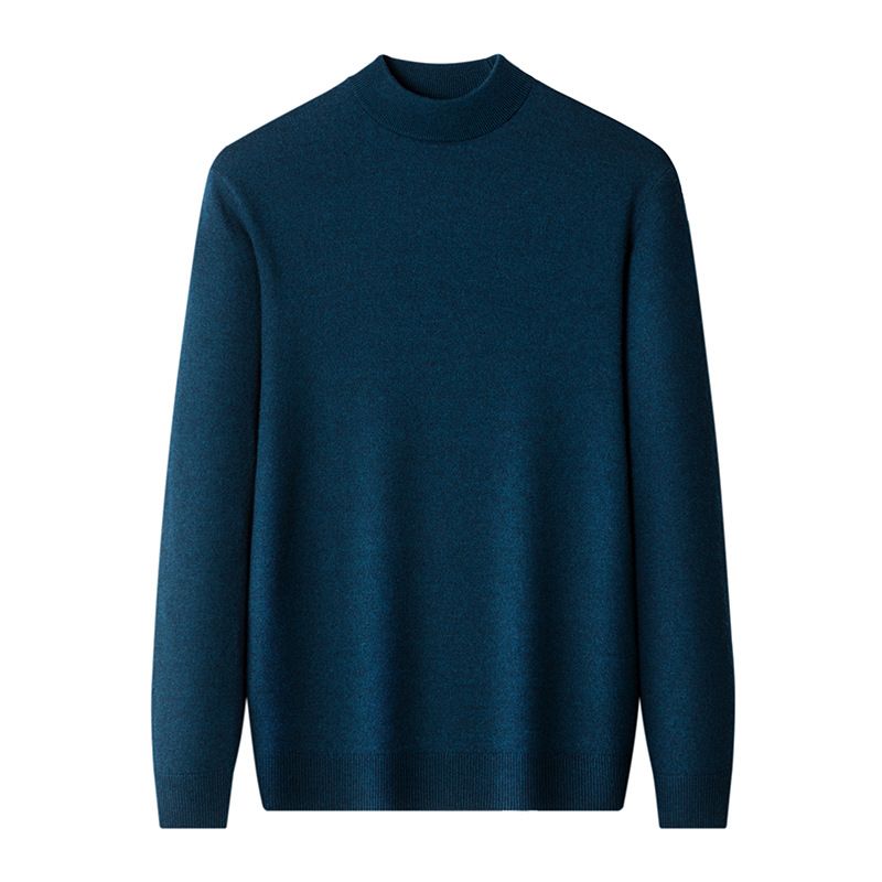 Herre Rullekrave Sweater Varm Dobbelt Revers Ensfarvet Base