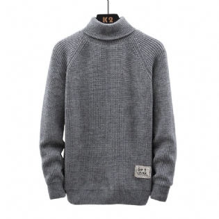 Herre Rullekravesweater 2023 Pullover Løs Trendy Afslappet Langærmet Strik
