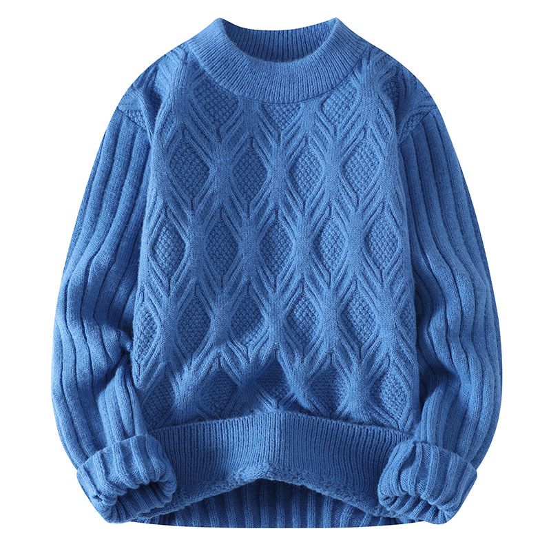 Herre Sweater 2023 Hvid Rund Hals Tyk Trend