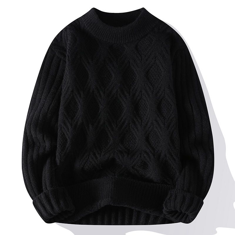 Herre Sweater 2023 Hvid Rund Hals Tyk Trend