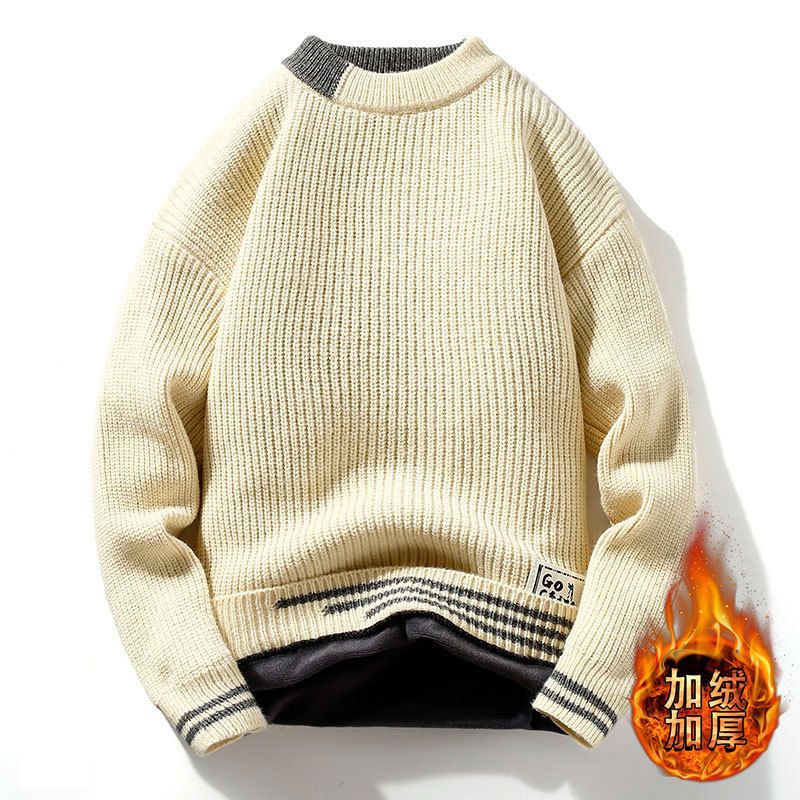 Herre Sweater 2023 Trend Casual Løs Rund Hals Strikning